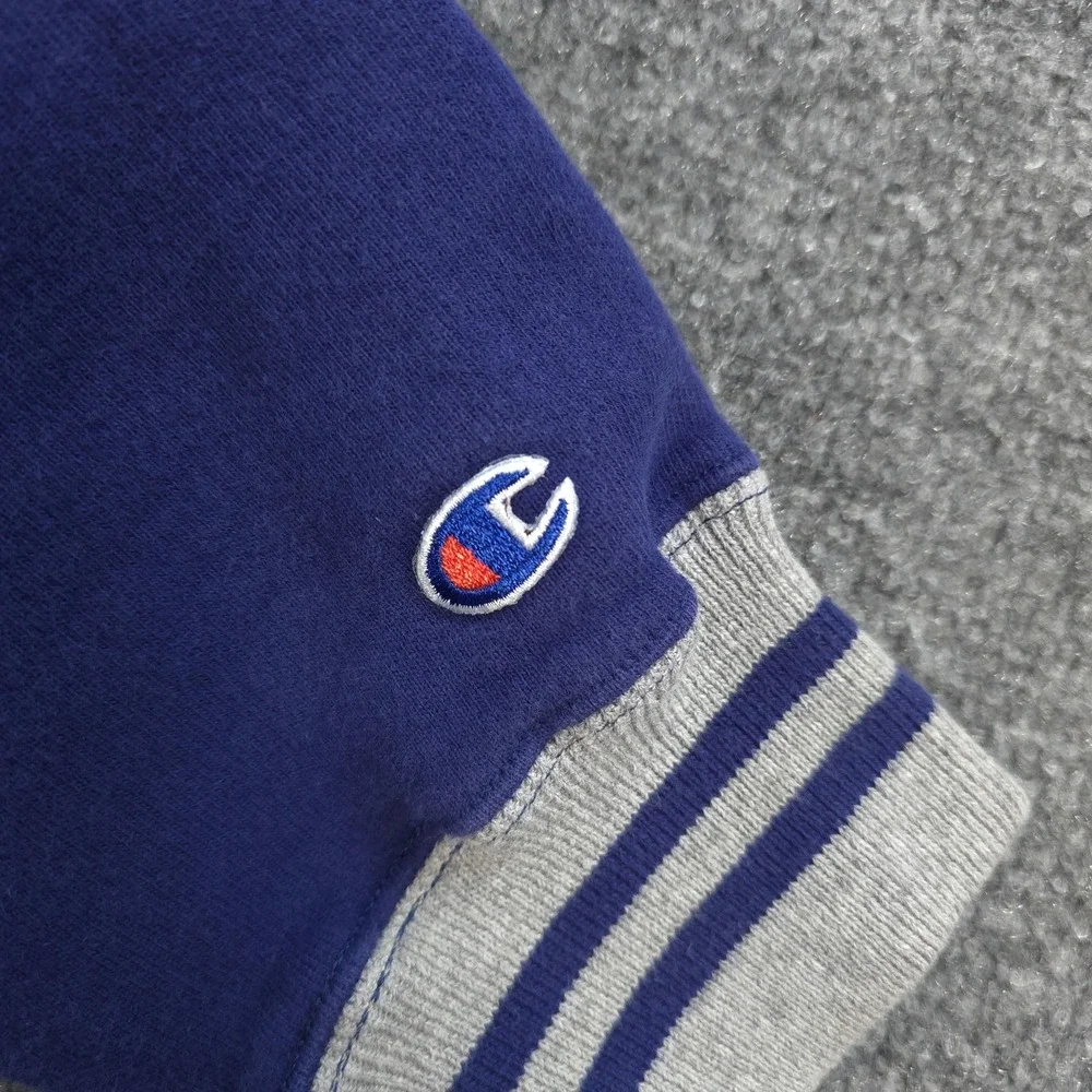Vintage Champion Sweatshirt Mens XL Blue Reverse Weave Script Logo USA 90s